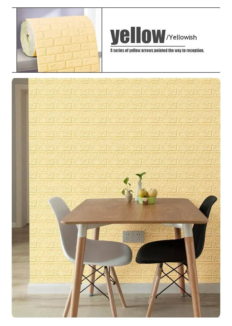 Self Adhesive 3D Brick Wallpaper