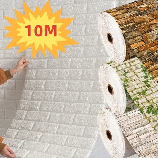 Self Adhesive 3D Brick Wallpaper