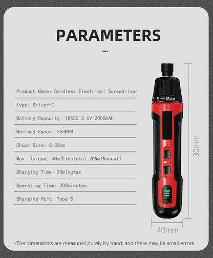 Rechargeable Cordless Screwdriver