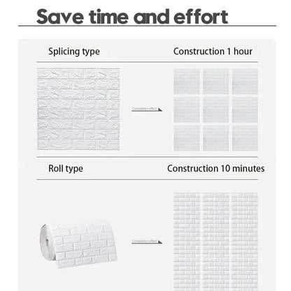 Self Adhesive 3D Brick Wallpaper
