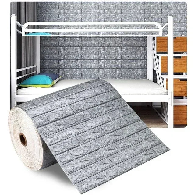 Self Adhesive 3D Brick Wallpaper