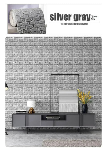 Self Adhesive 3D Brick Wallpaper