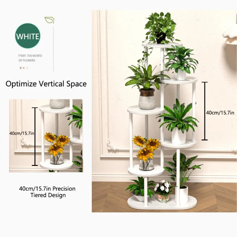 Wood Multi-tiered Plant Stand