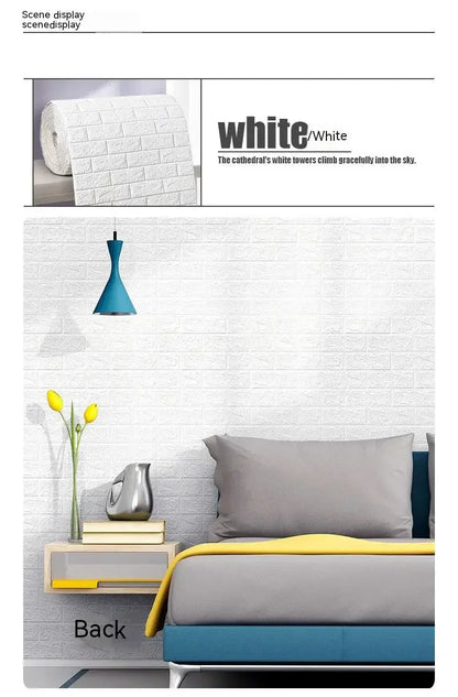 Self Adhesive 3D Brick Wallpaper