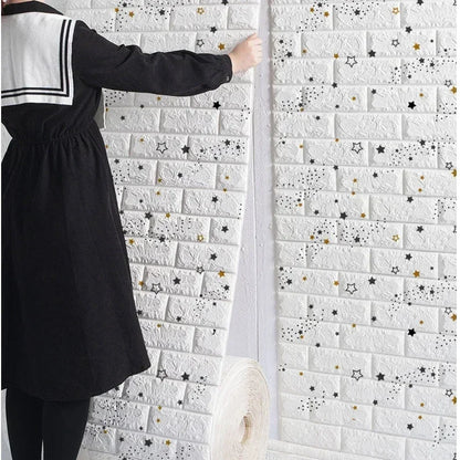 Self Adhesive 3D Brick Wallpaper