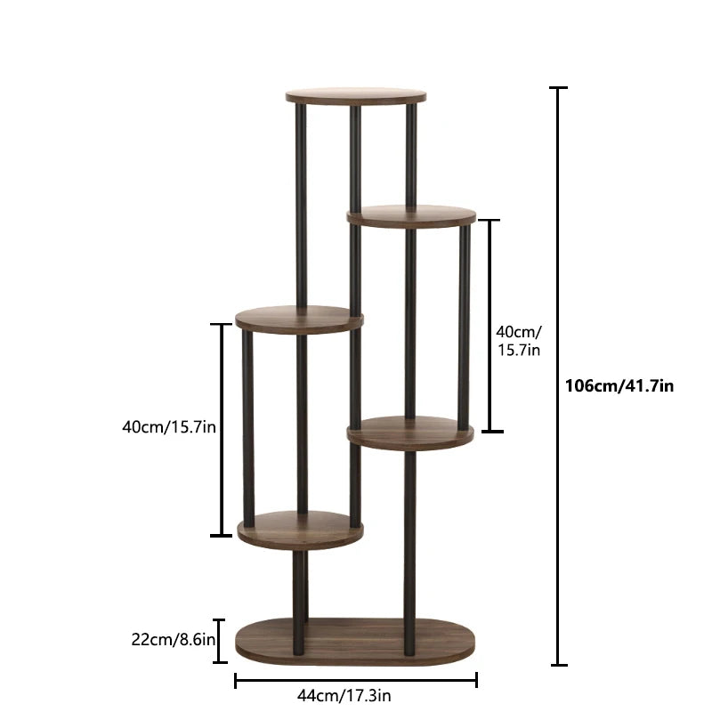 Wood Multi-tiered Plant Stand