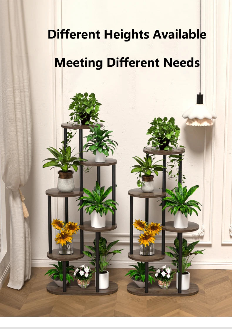 Wood Multi-tiered Plant Stand