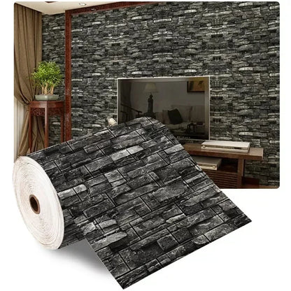 Self Adhesive 3D Brick Wallpaper