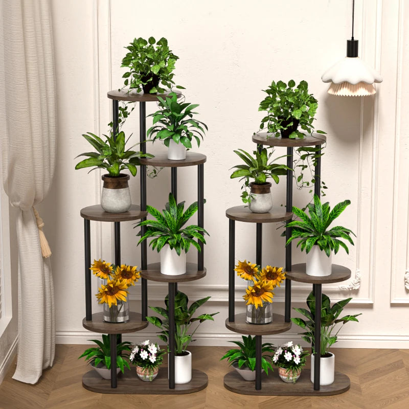 Wood Multi-tiered Plant Stand