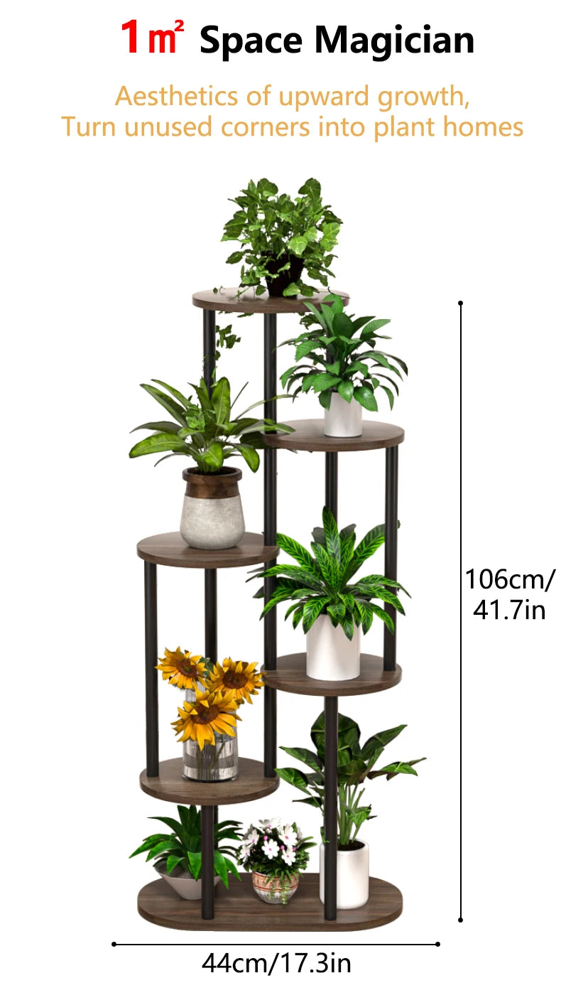 Wood Multi-tiered Plant Stand