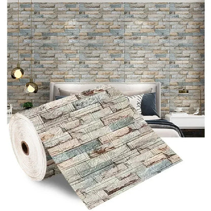 Self Adhesive 3D Brick Wallpaper