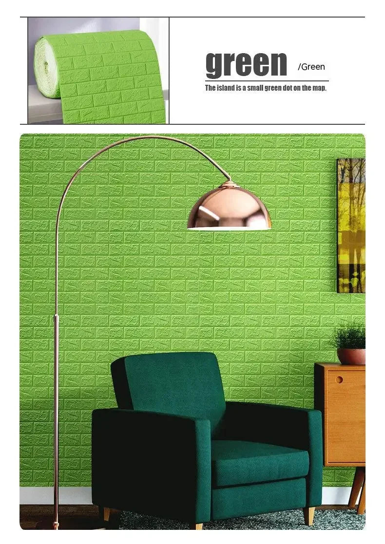 Self Adhesive 3D Brick Wallpaper