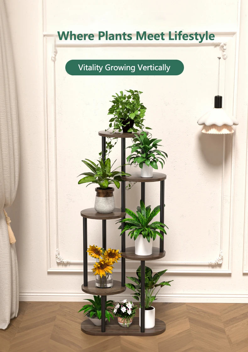 Wood Multi-tiered Plant Stand
