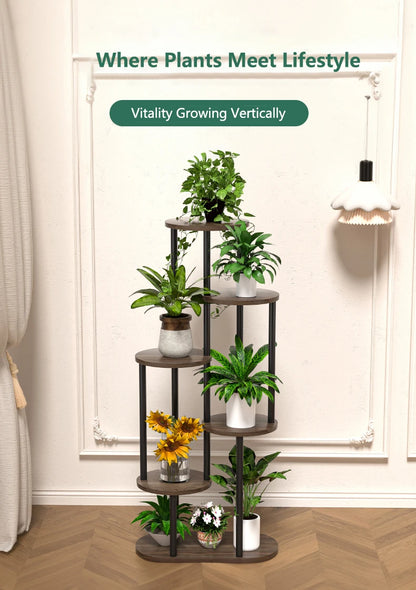 Wood Multi-tiered Plant Stand