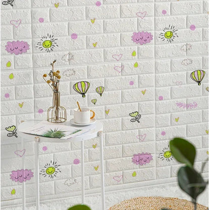 Self Adhesive 3D Brick Wallpaper