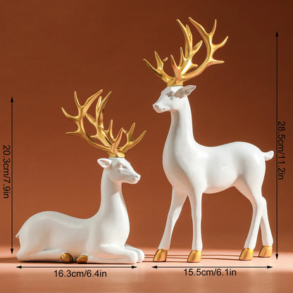 White Deer Statue