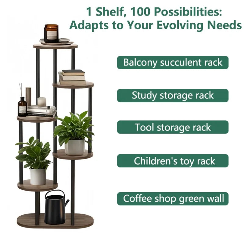 Wood Multi-tiered Plant Stand