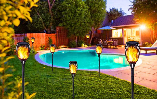 Solar Outdoor Courtyard flame light