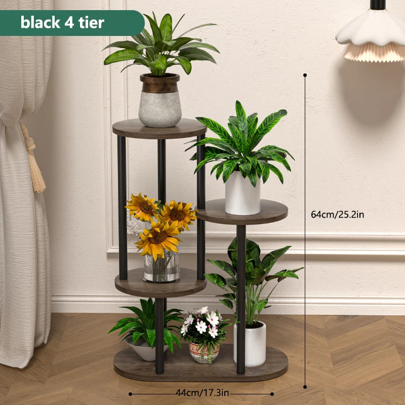 Wood Multi-tiered Plant Stand