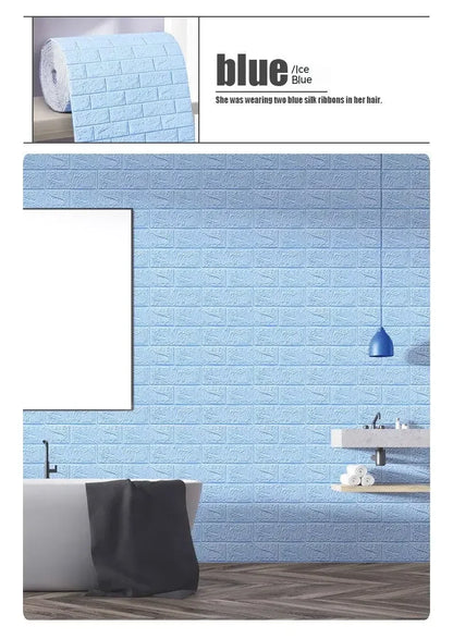 Self Adhesive 3D Brick Wallpaper