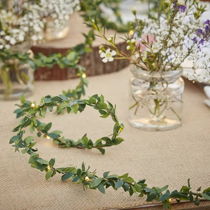 Artificial Ivy Vine  Green Leaf String Lights