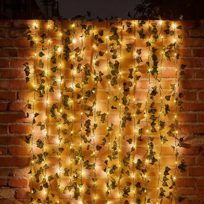 Artificial Ivy Vine  Green Leaf String Lights